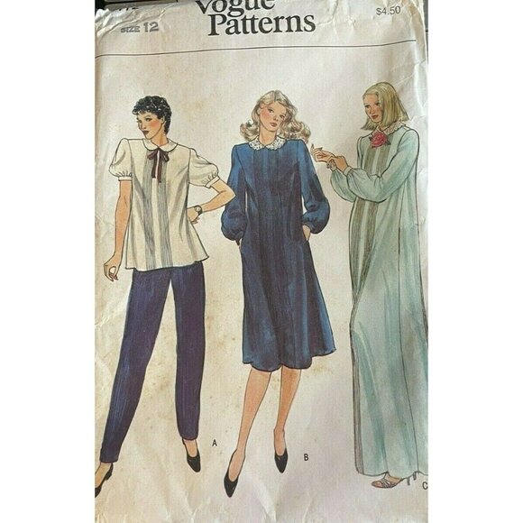 Sewing Pattern Vogue 7772 Maternity Misses Top or Dress Size 12 Bust 34 Uncut VG - Picture 1 of 6